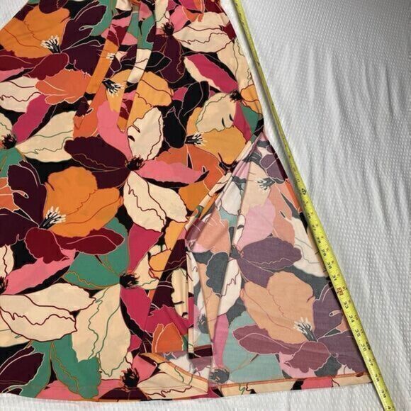 Veronica M. Maxi Skirt Womens Size XS Multicolor Geometric Tie Waistband Stretch - Picture 10 of 13